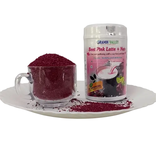 Beet Pink Latte Plus Nuts