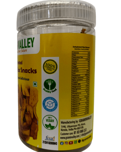 DEHYDRATED BANANA SLICE SNACKS